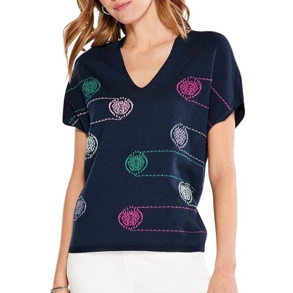 NIC+ZOE Tops - NEW Nic+Zoe Color Spun Sweater (Indigo Multi)